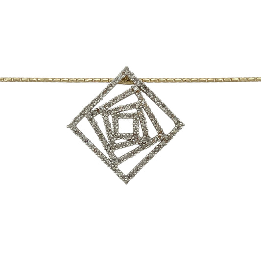 Bring modern elegance and subtle sparkle to your jewellery collection with this pre-owned 9ct yellow gold diamond abstract square pendant on an 18" snake chain β a contemporary piece with refined sophistication.
Design: The pendant measures 2.5cm in length and features an abstract square-inspired design accented with delicate diamonds, creating a stylish focal point with clean, artistic lines.