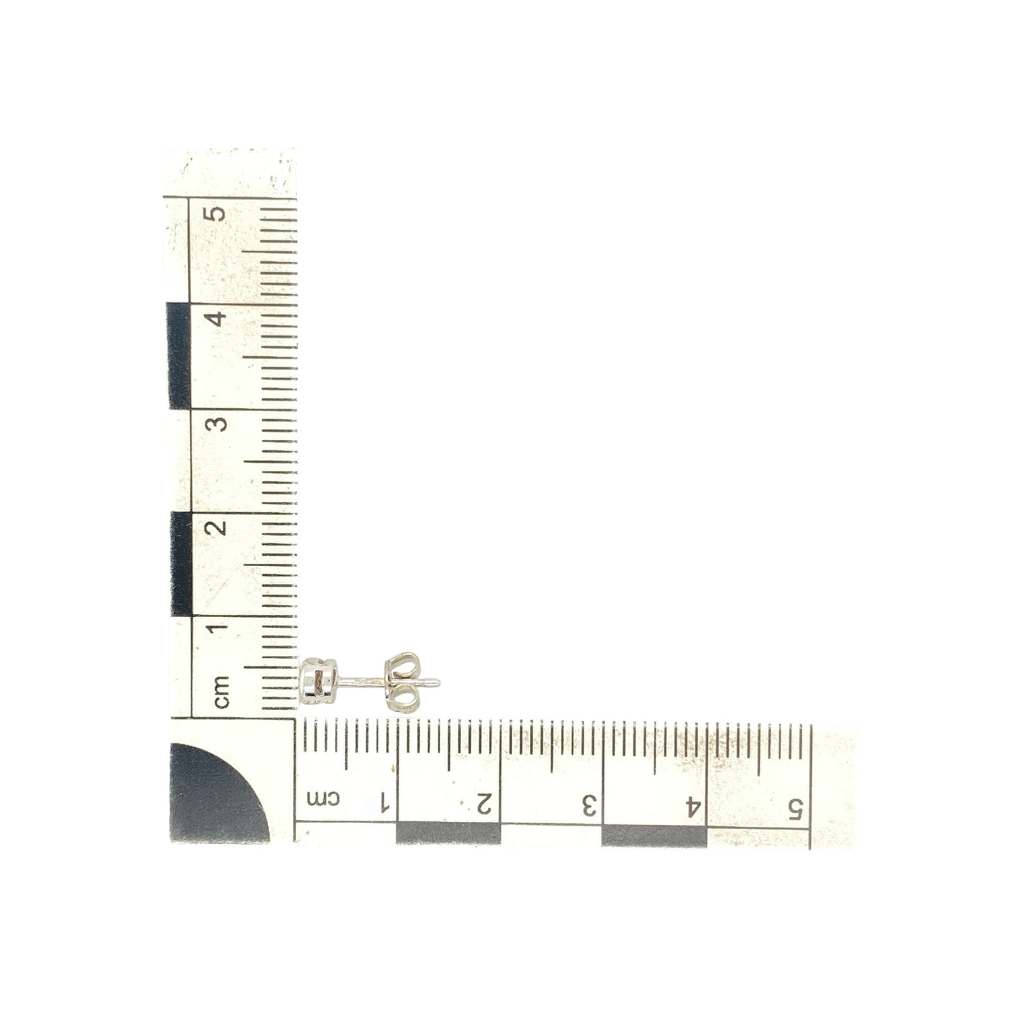 9ct White Gold & Diamond Set Stud Earrings