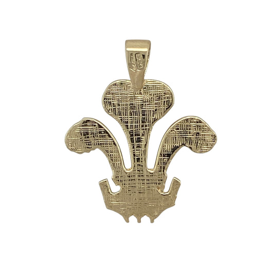 Bring proud Welsh symbolism and timeless elegance to your jewellery collection with this pre-owned 9ct yellow gold Welsh Three Feathers pendant, a classic emblem rich in heritage.
Design: The pendant features the iconic Three Feathers symbol, traditionally associated with Welsh identity and strength, presented in a clean and refined design.
Material: Made from 9-carat yellow gold, the warm polished finish enhances the detailing and gives the pendant a rich golden glow.