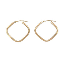Load image into Gallery viewer, 14ct Gold Square Creole Earrings
