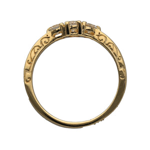 18ct Gold & Diamond Set Clogau Trilogy Ring