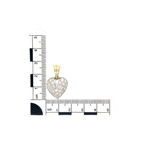 9ct Gold & Cubic Zirconia Set Heart Pendant