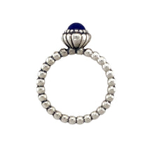 Load image into Gallery viewer, 925 Silver &amp; Blue Stone Set Pandora Ring
