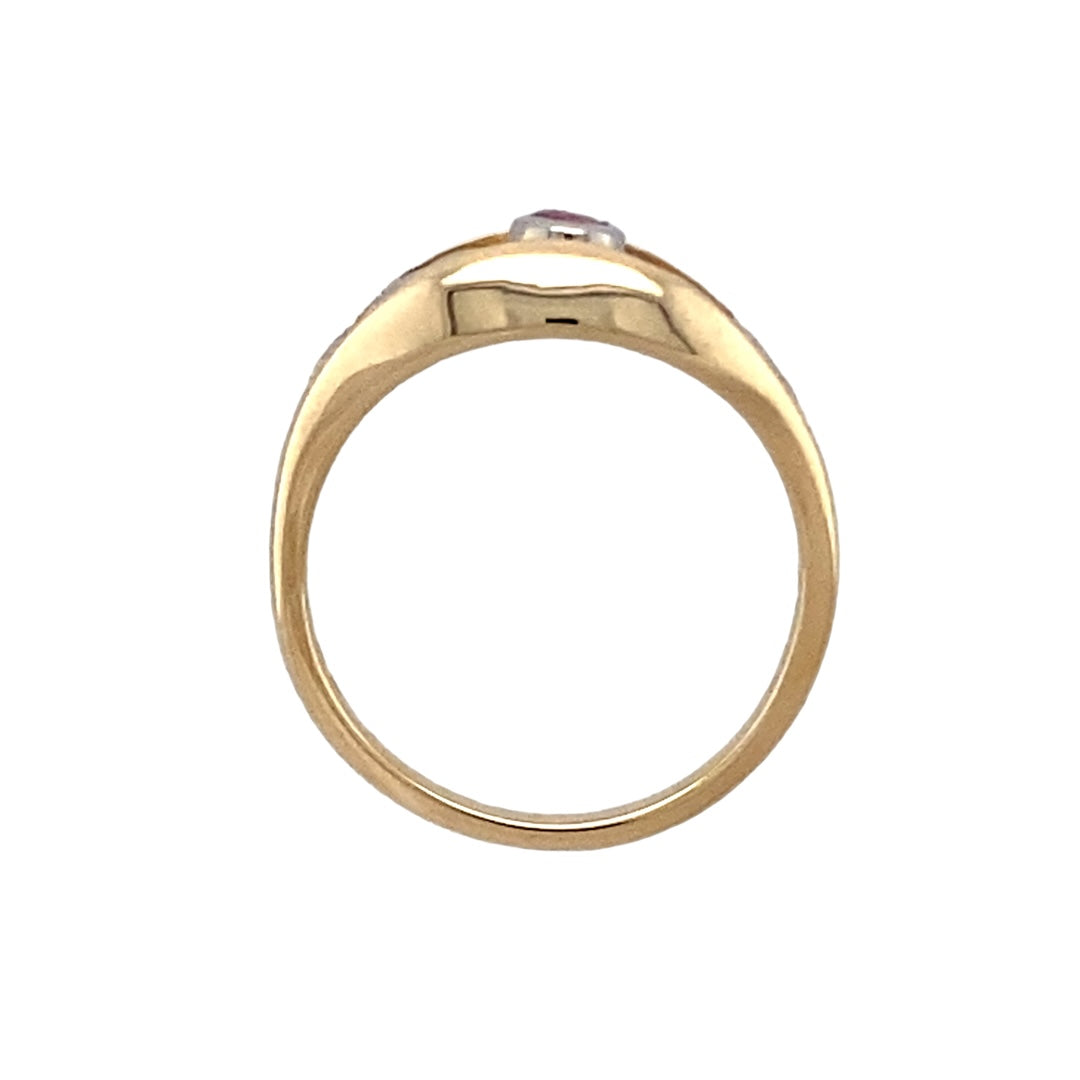 9ct Gold & Pink Sapphire Set Clogau Celtic Knot Ring