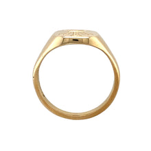 Load image into Gallery viewer, New 9ct Gold Three Feather Square Signet Ring
