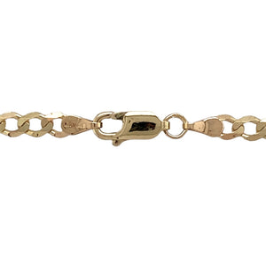 Preowned 9ct Yellow Gold 18" Curb Chain with the weight 6.30 grams and link width 4mm