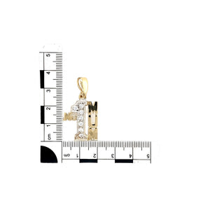 9ct Gold & Cubic Zirconia Set No 1 Mum Pendant