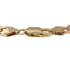 Preowned 9ct Yellow Gold 7.75" Curb Bracelet with the weight 14.20 grams and link width 10mm