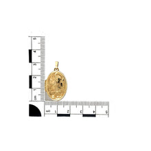 Load image into Gallery viewer, 9ct Gold Engraved Patterned Family Oval Locket
