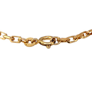 Preowned 9ct Yellow Gold 7" Faceted Belcher Bracelet with the weight 3.60 grams and link width 3mm