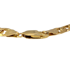 Preowned 9ct Yellow Gold 7.25" Hollow Curb Bracelet with the weight 4.60 grams and link width 7mm