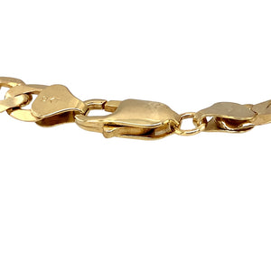 Preowned 9ct Yellow Gold 8.25" Curb Bracelet with the weight 13.90 grams and link width 8mm