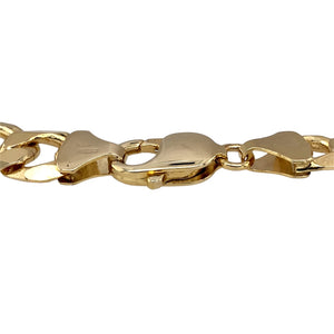 Preowned 9ct Yellow Gold 9.25" Curb Bracelet with the weight 32.20 grams and link width 11mm