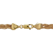 Load image into Gallery viewer, Preowned 9ct Yellow Gold 18&quot; Plaited Necklace with the weight 6.30 grams and link width 5mm

