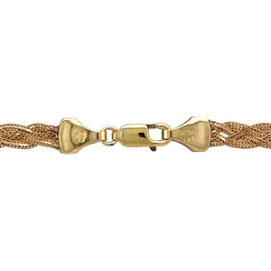 Preowned 9ct Yellow Gold 18" Plaited Necklace with the weight 6.30 grams and link width 5mm