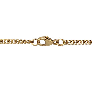 Preowned 9ct Yellow Gold 24" Curb Chain with the weight 8 grams and link width 2mm