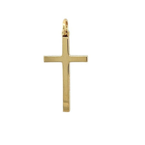 Preowned 9ct Yellow Gold & Diamond Set Cross Pendant with the weight 2.70 grams