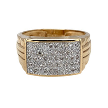 Load image into Gallery viewer, 9ct Gold &amp; Diamond Pave Set Signet Ring

