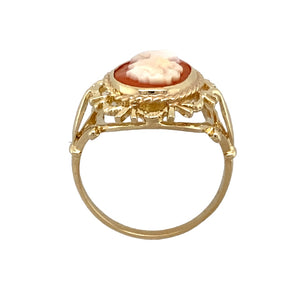 9ct Gold & Cameo Set Oval Ring