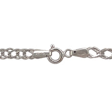 Load image into Gallery viewer, Preowned 9ct White Gold 18&quot; Double Curb Chain with the weight 6.90 grams and link width 4mm
