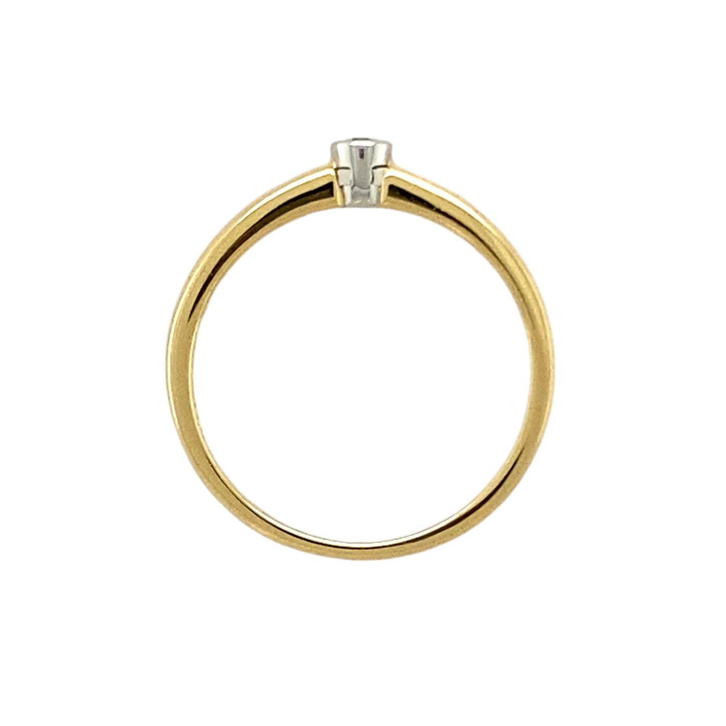 18ct Gold & Diamond Set Solitaire Ring