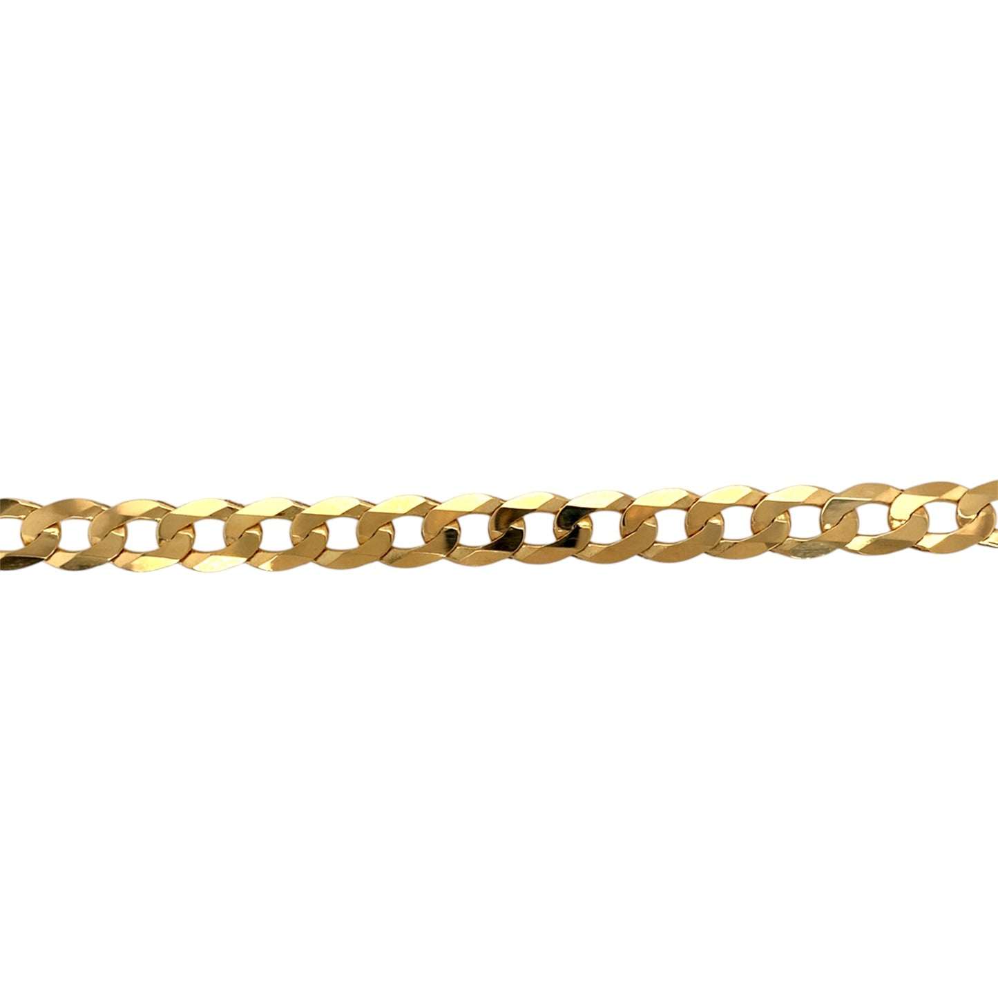 New 9ct Solid Gold 8.5" Curb Bracelet