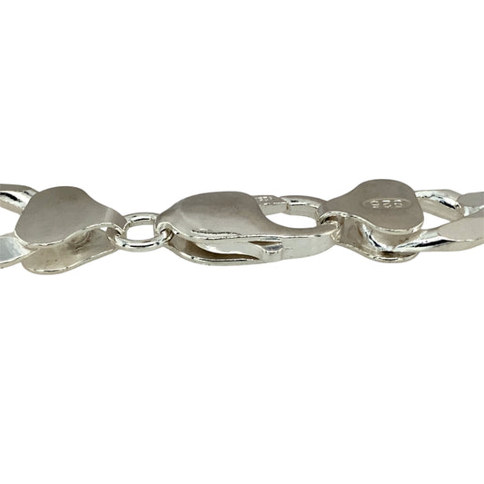 New 925 Solid Silver 8.5" Curb Bracelet with the weight 36 grams and link width 12mm