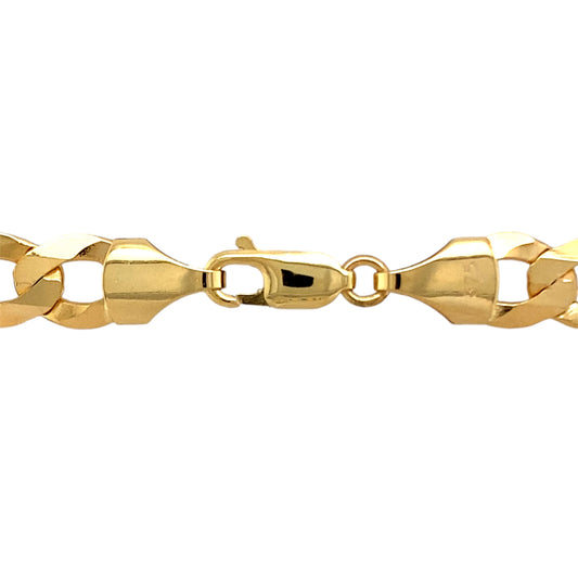 New 9ct Solid Yellow Gold 24" Curb Chain with the weight 35.40 grams and link width 8mm