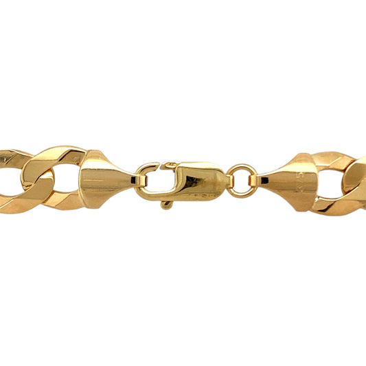 New 9ct Solid Yellow Gold 28" Curb Chain with the weight 70.60 grams and link width 10mm