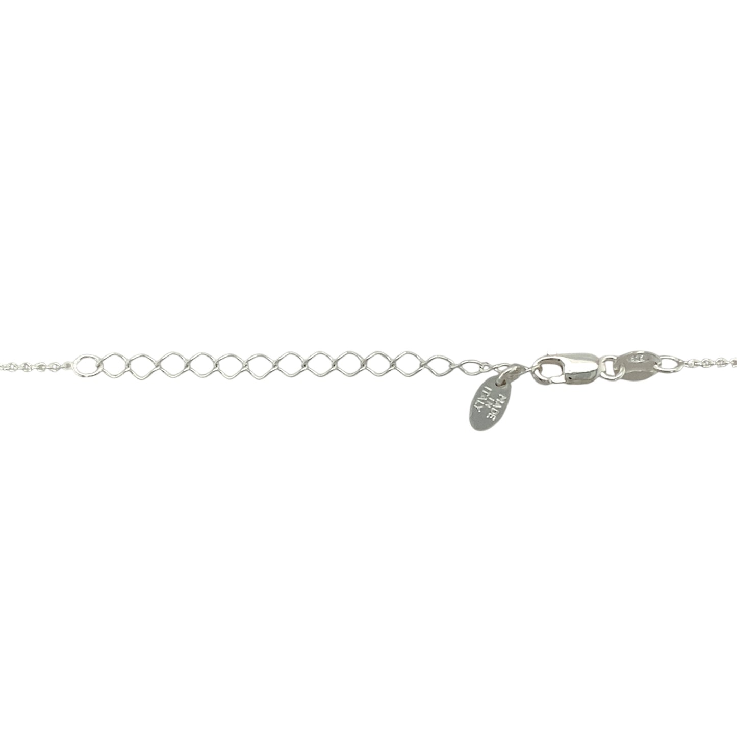 925 Silver & Moonstone Set Flower June Birthstone 16" - 18" Necklace