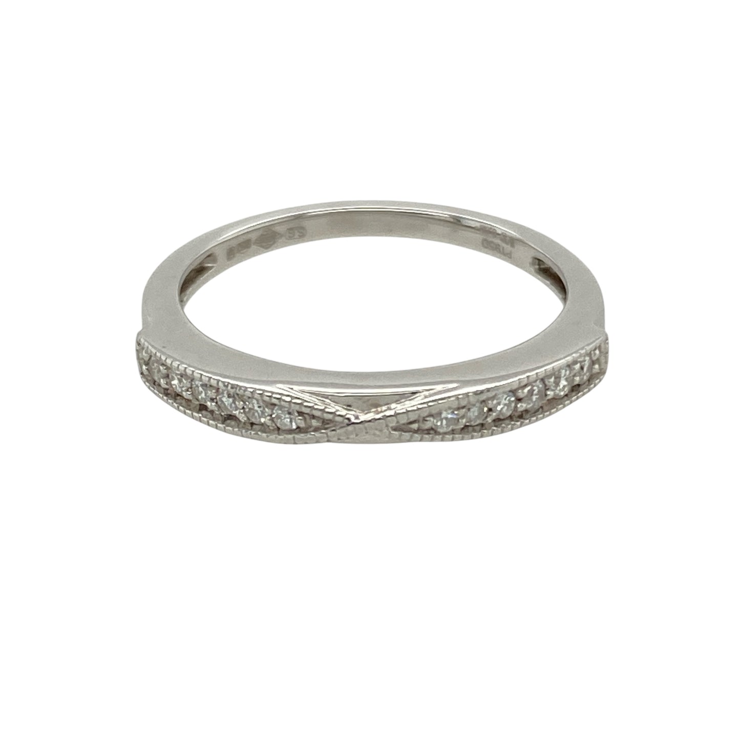 Platinum & Diamond Set Twist Band Ring