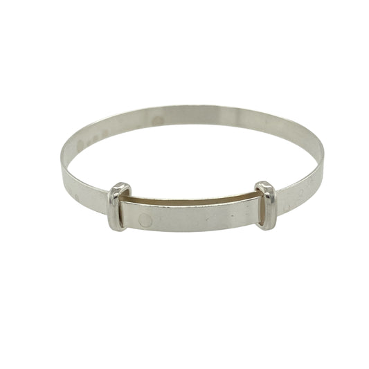 New 925 Silver Plain Baby Expander Bangle