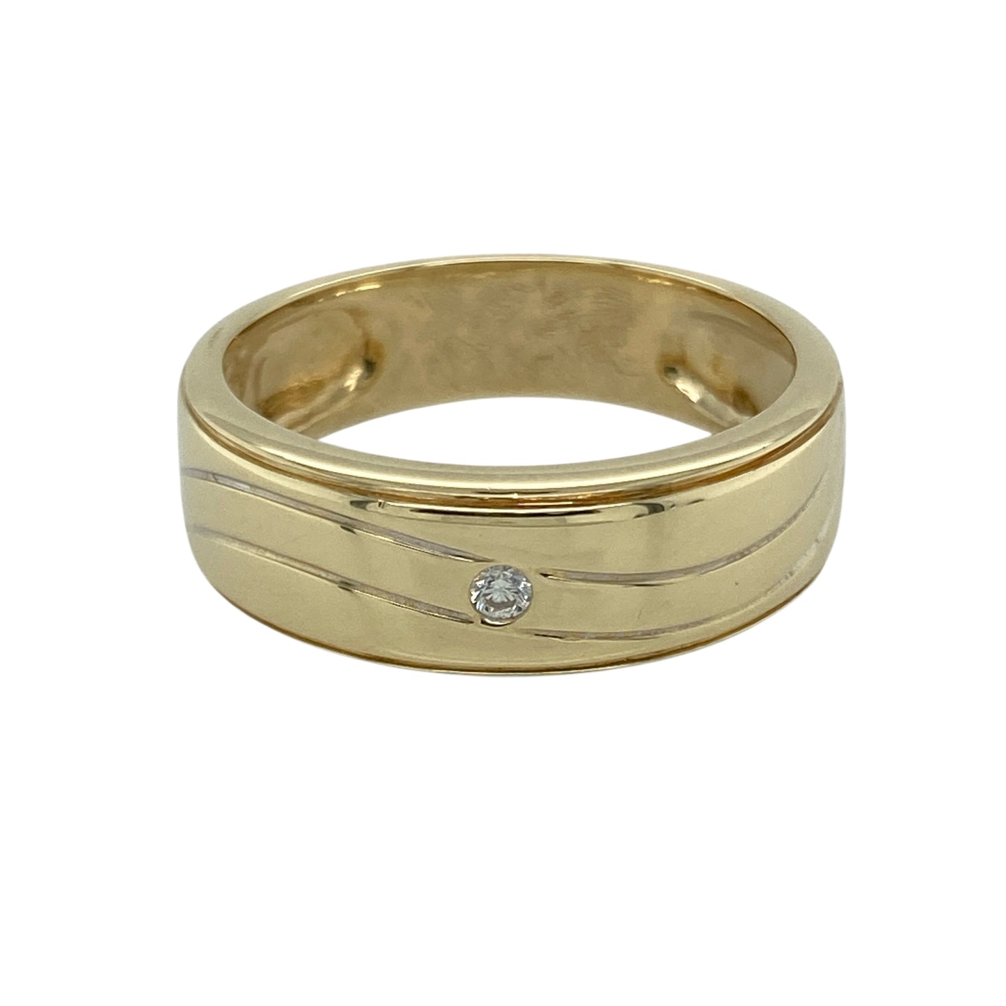 9ct Gold & Diamond Set Band Ring
