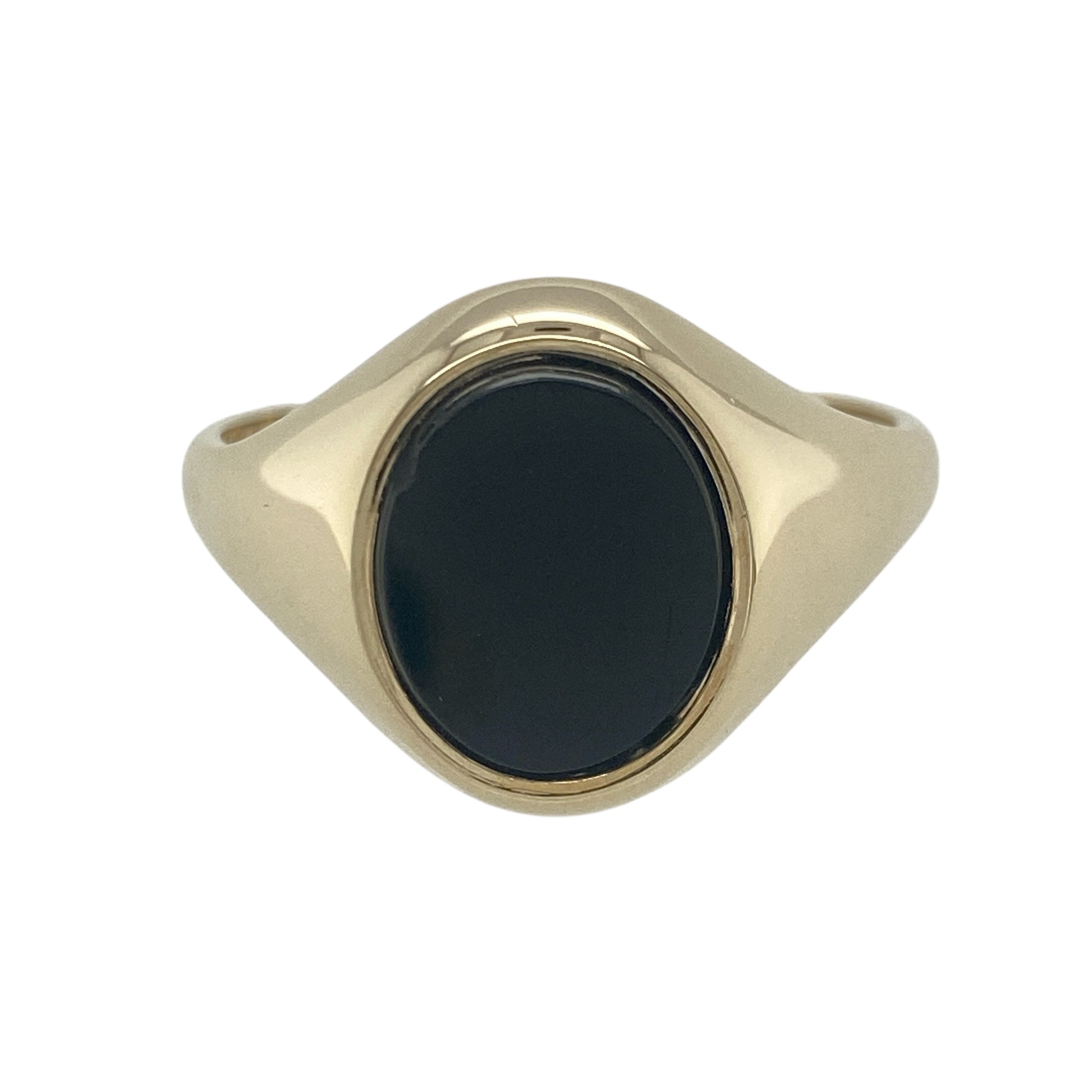 9ct Gold & Onyx Set Oval Signet Ring