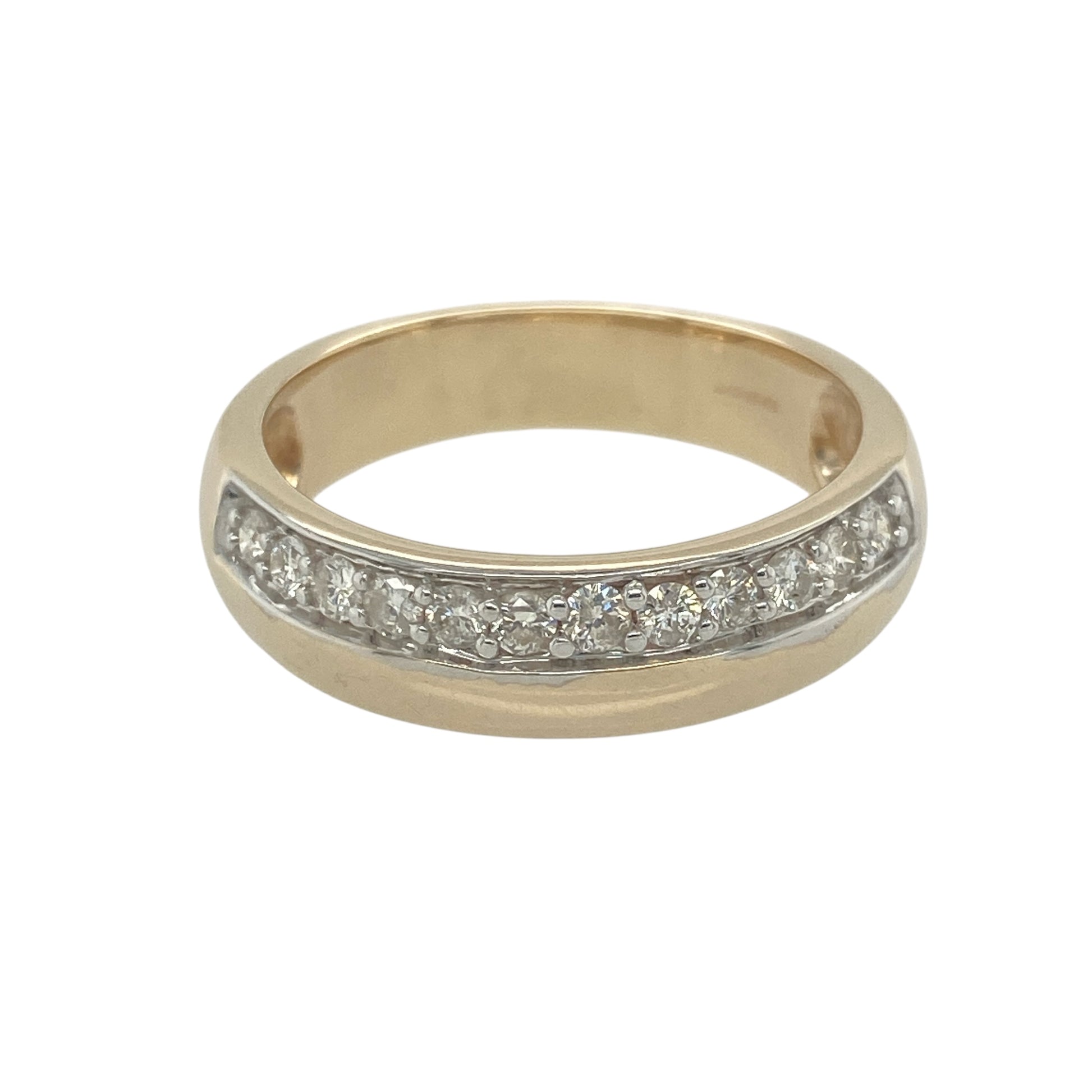 9ct Gold & Diamond Set Band Ring