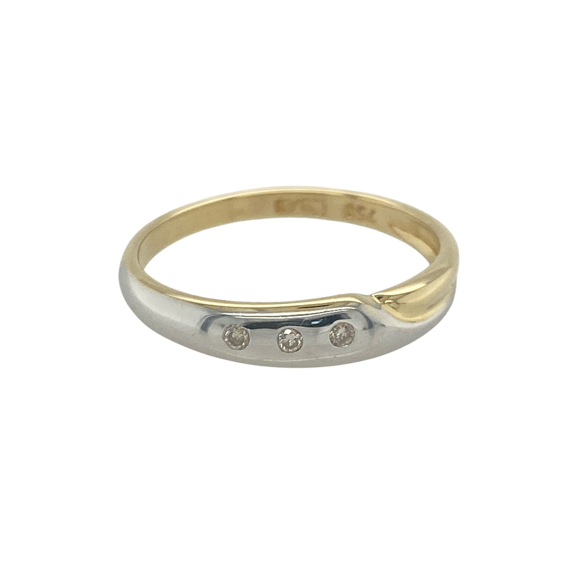 18ct Gold & Diamond Set Crossover Band Ring
