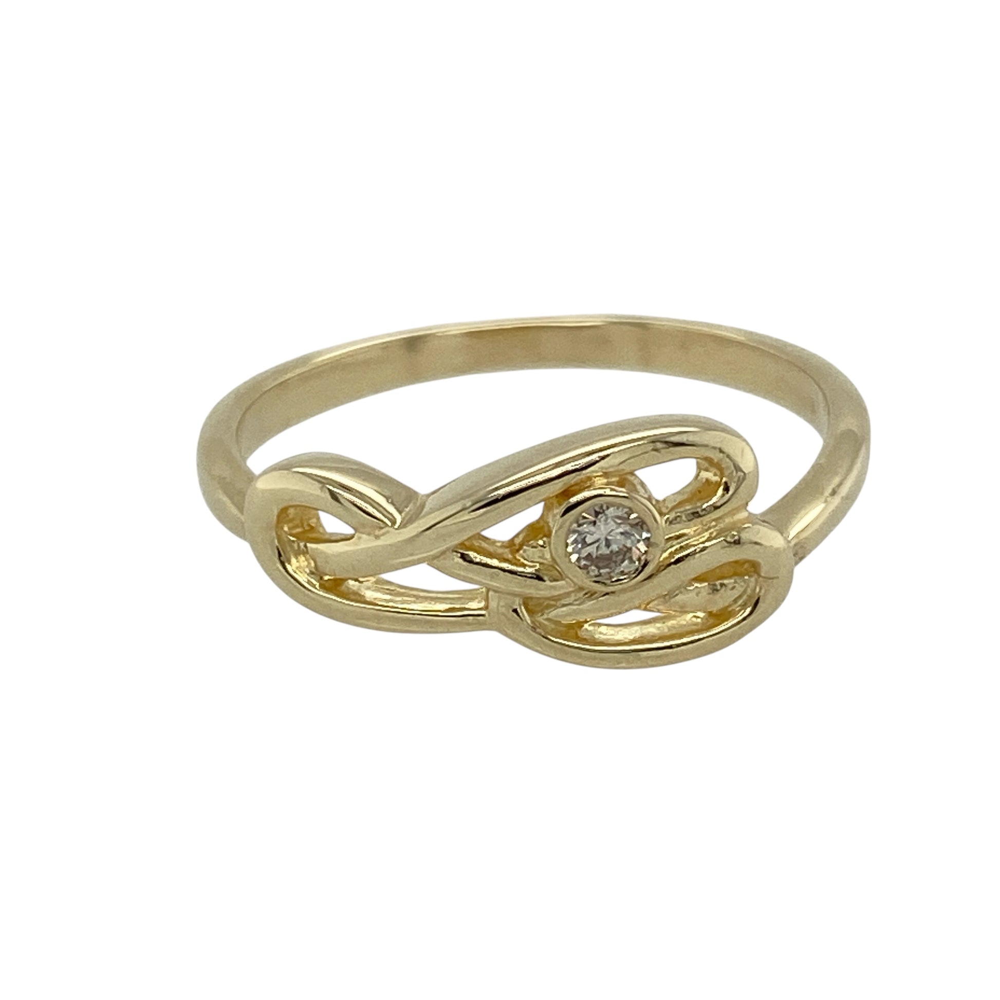 9ct Gold & Diamond Set Clogau Celtic Swirl Ring