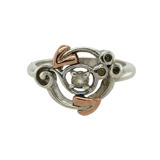 925 Silver & White Topaz Set Clogau Tree of Life Ring