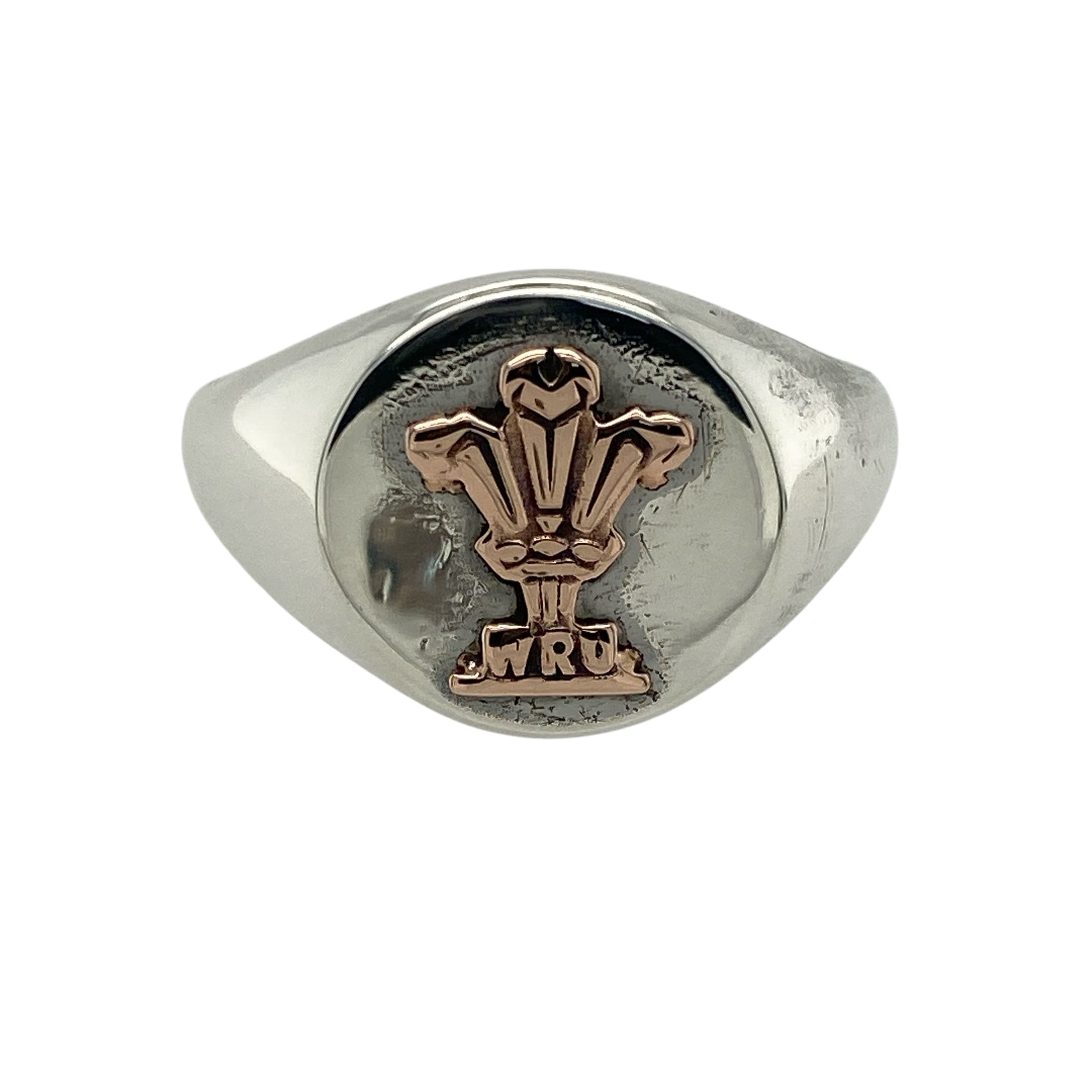 925 Silver Clogau Three Feathers Oval Signet Ring