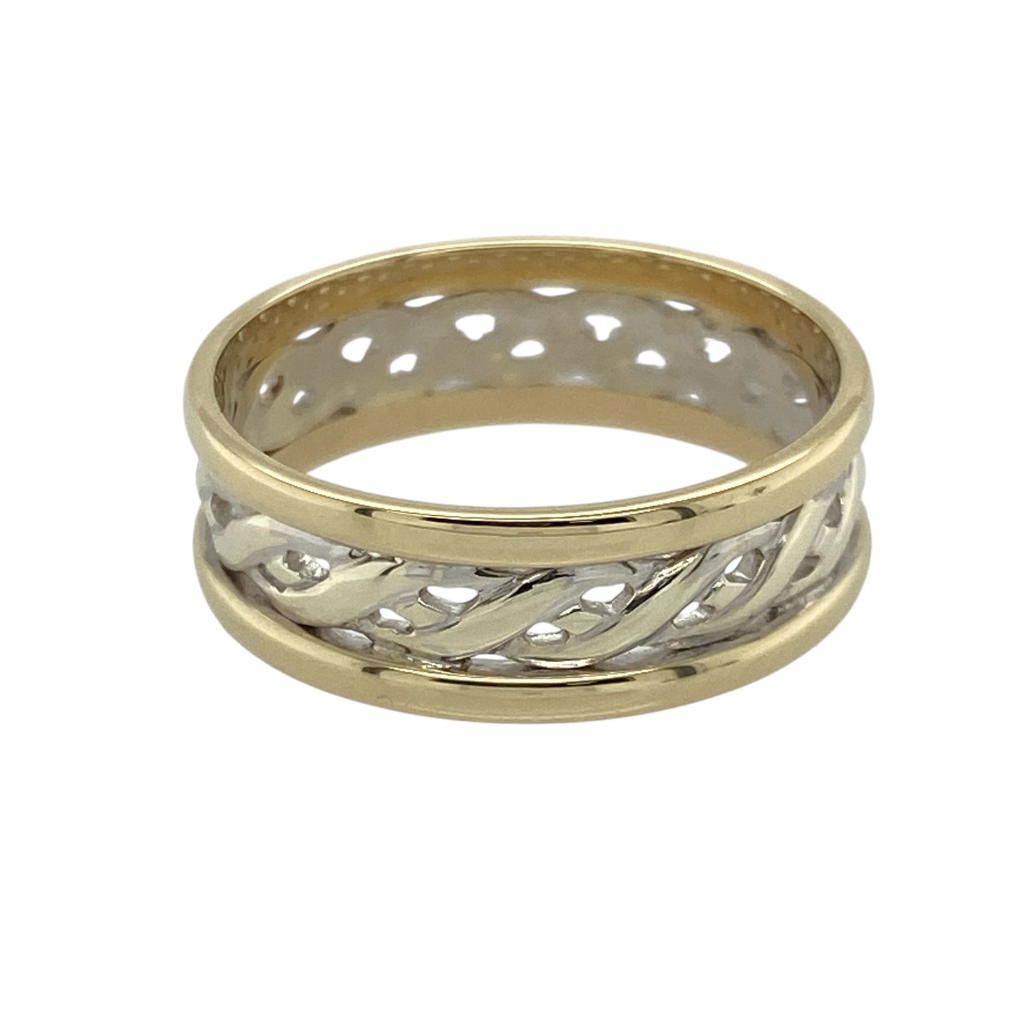 9ct Gold Celtic Weave Open Band Ring