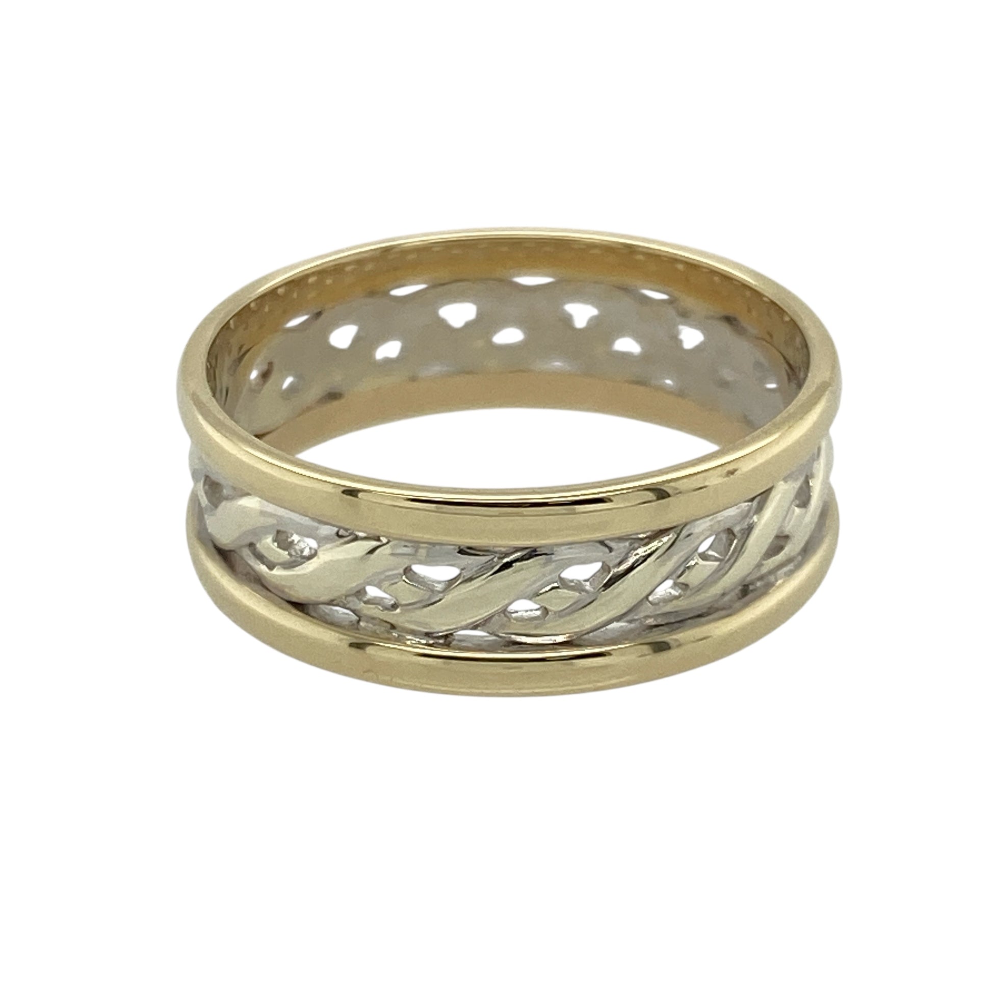 9ct Gold Celtic Weave Open Band Ring