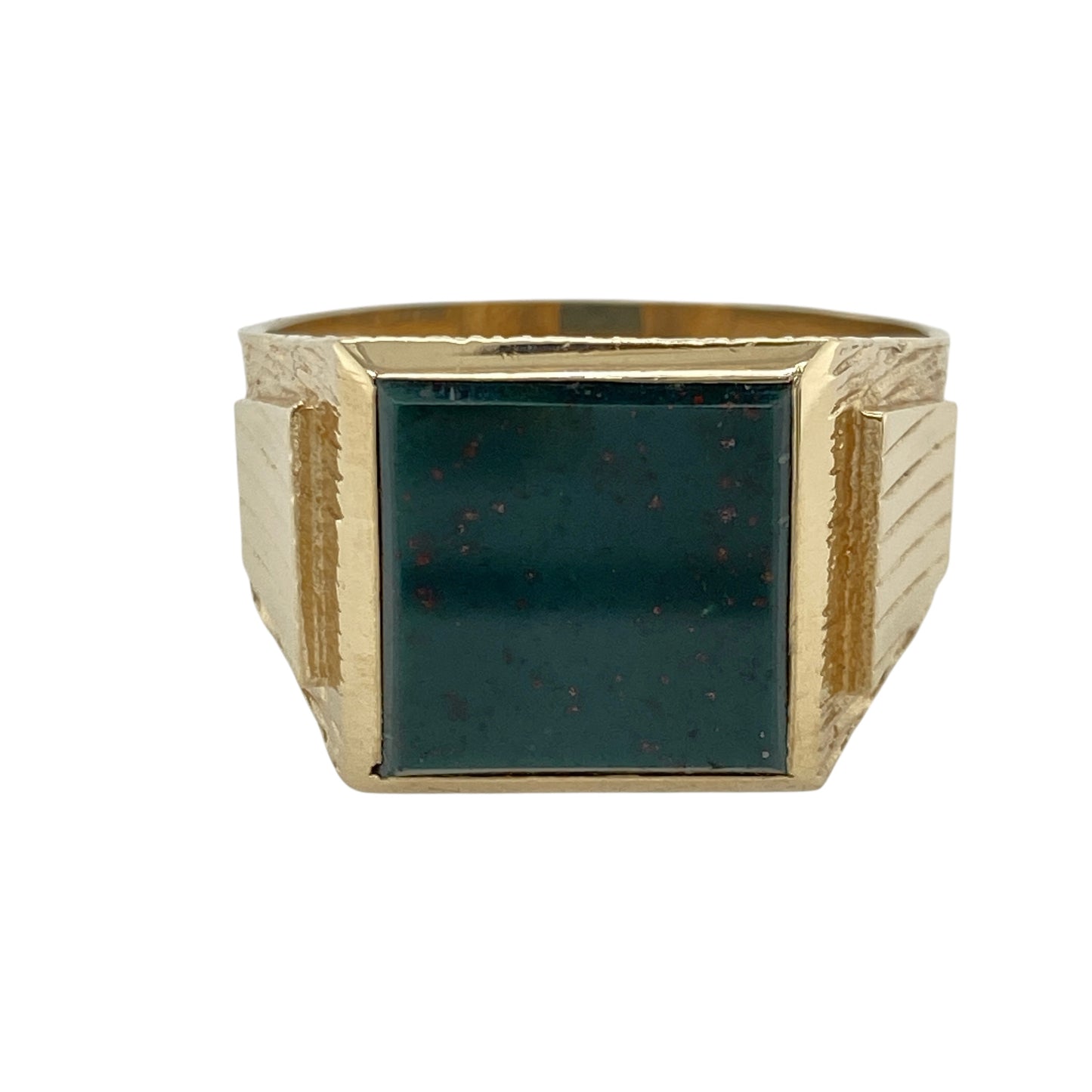 9ct Gold & Bloodstone Square Signet Ring