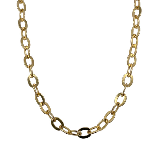 9ct Gold 24" Flat Oval Link Belcher Chain