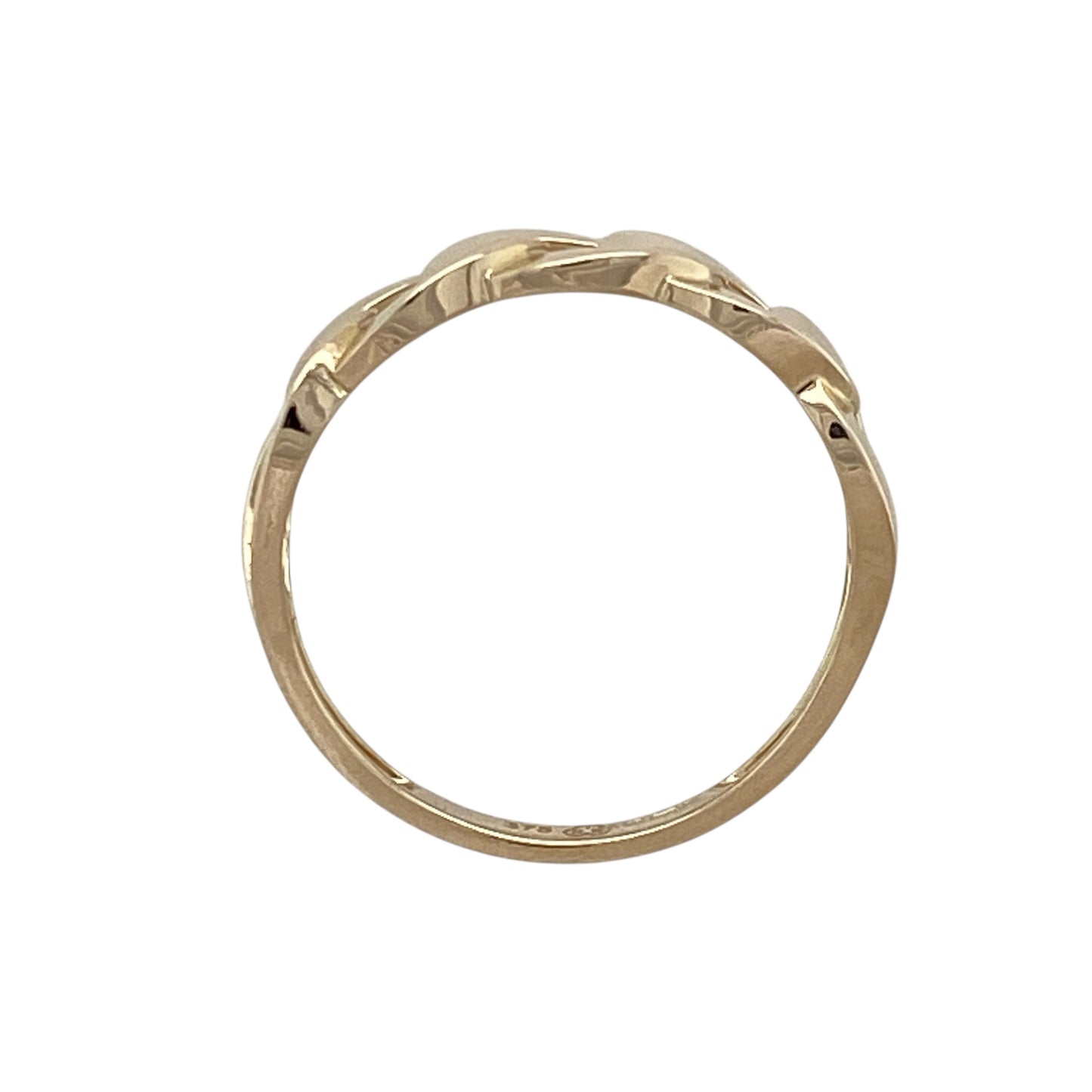 9ct Gold Curb Link Band Ring