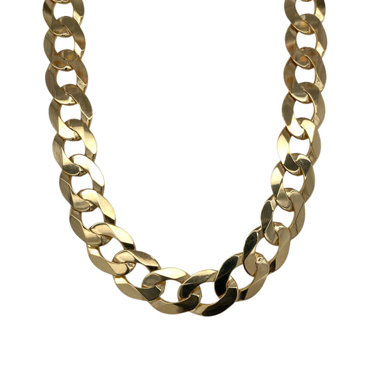 New 9ct Solid Gold 24" Curb Chain 43 grams