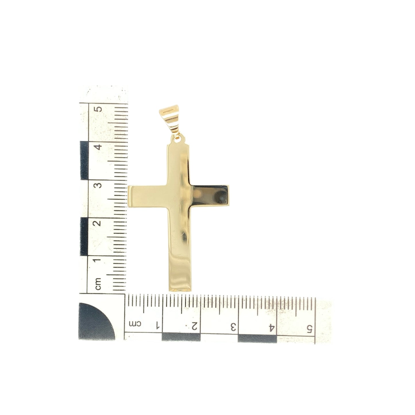 9ct Gold Plain Large Cross Pendant