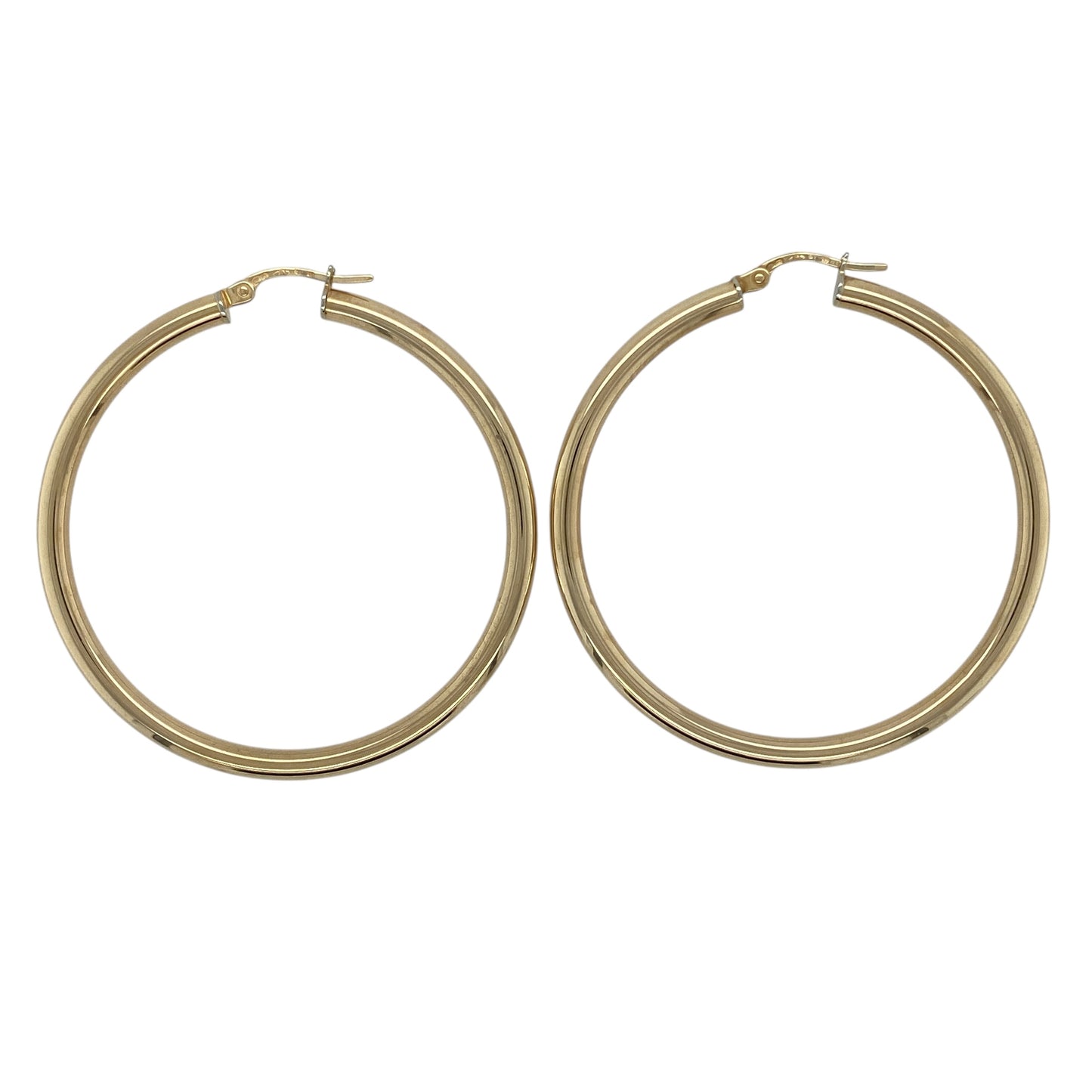 9ct Gold Plain Hoop Creole Earrings