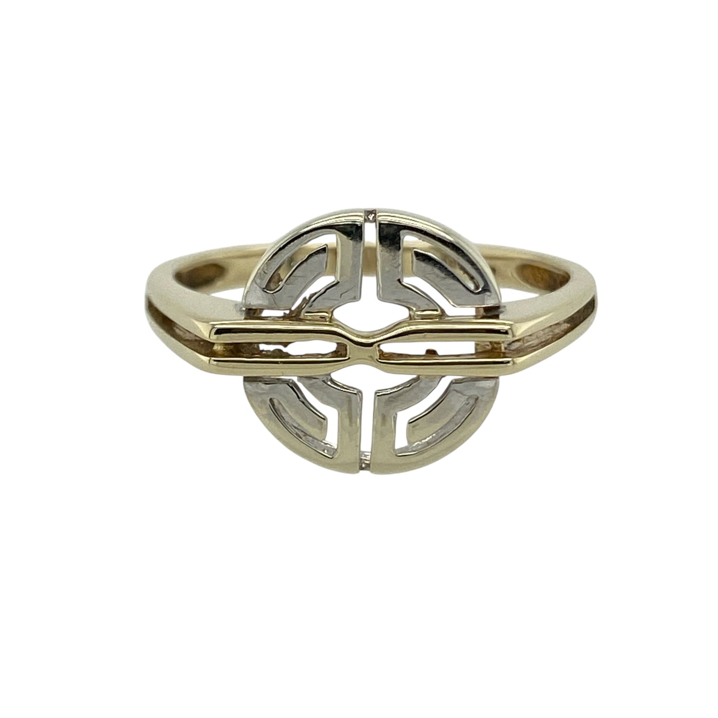 9ct Gold Circle Pattern Ring