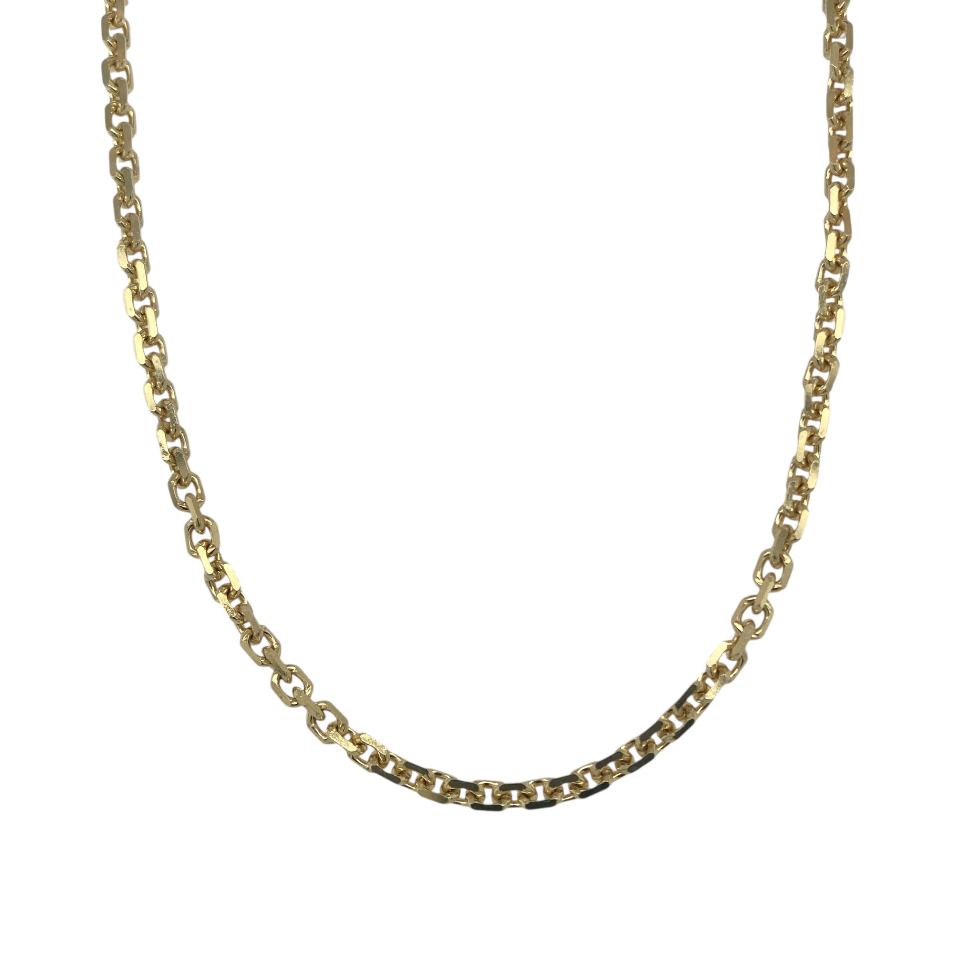 9ct Gold 22" Faceted Belcher Chain
