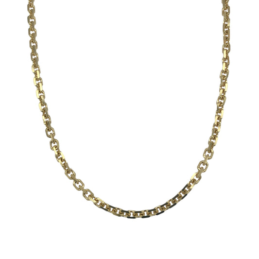 9ct Gold 22" Faceted Belcher Chain